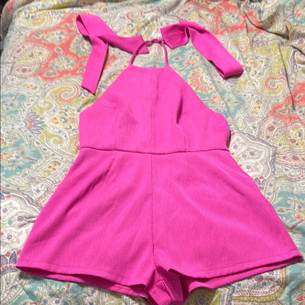 Halter top Hot pink romper